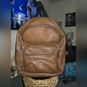 🎒 Brown Coach Leather Classic Backpack - Preloved Condition